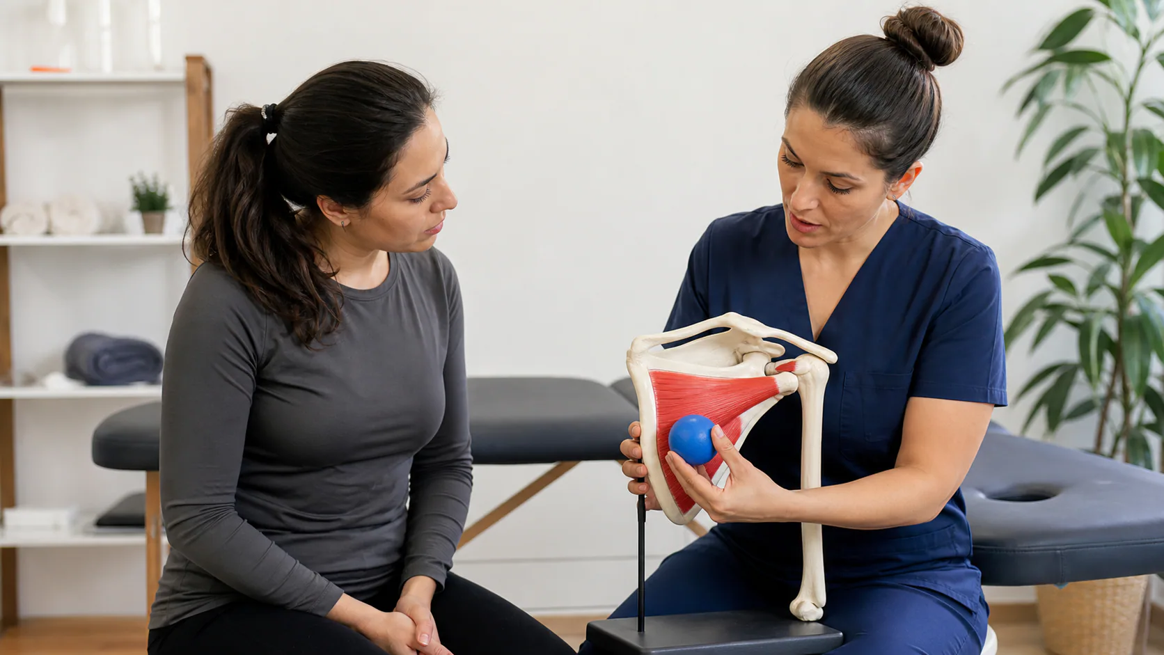 Tetik Nokta Masajı Nasıl Uygulanır? için fizyoterapi değerlendirmesini temsil eden klinik görsel